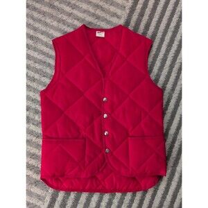 Unitog Vintage Quilted Blaze Red Women's Vest Medium